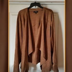 Torrid suede type drape jacket size 6(fits like 5)